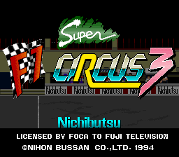 Super F1 Circus 3 (Japan) Title Screen